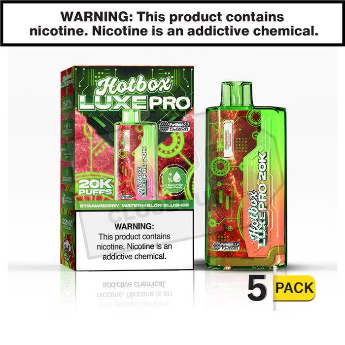 Strawberry Watermelon Slushee Hotbox Luxe Pro 20K Disposable Vape Strawberry Watermelon Slushee Hotbox Luxe Pro 20K Disposable Vape
