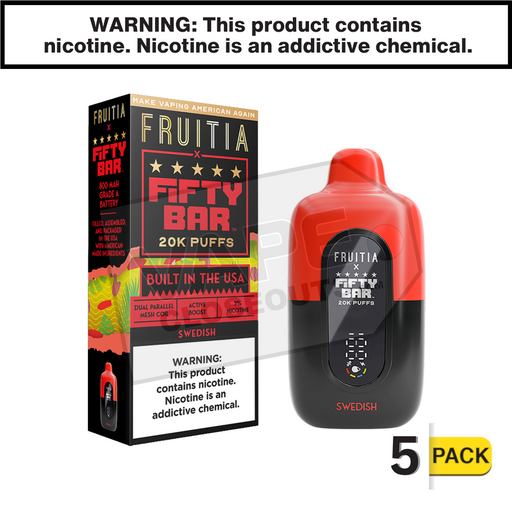 Fifty Bar Fruitia 20K Disposable Vape Fifty Bar Fruitia 20K Disposable Vape