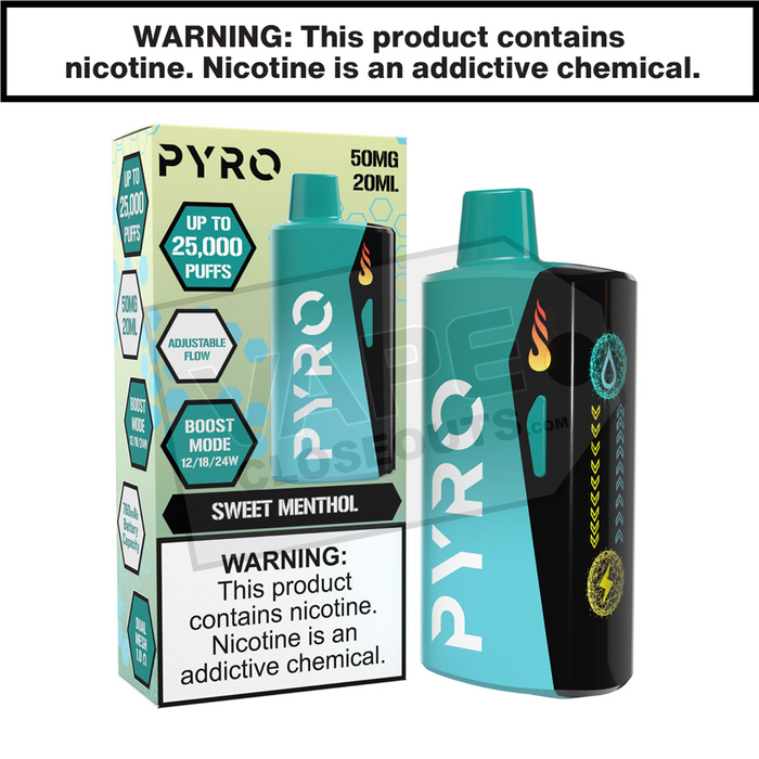 Sweet Menthol Pyro Boost 25K Disposable Vape