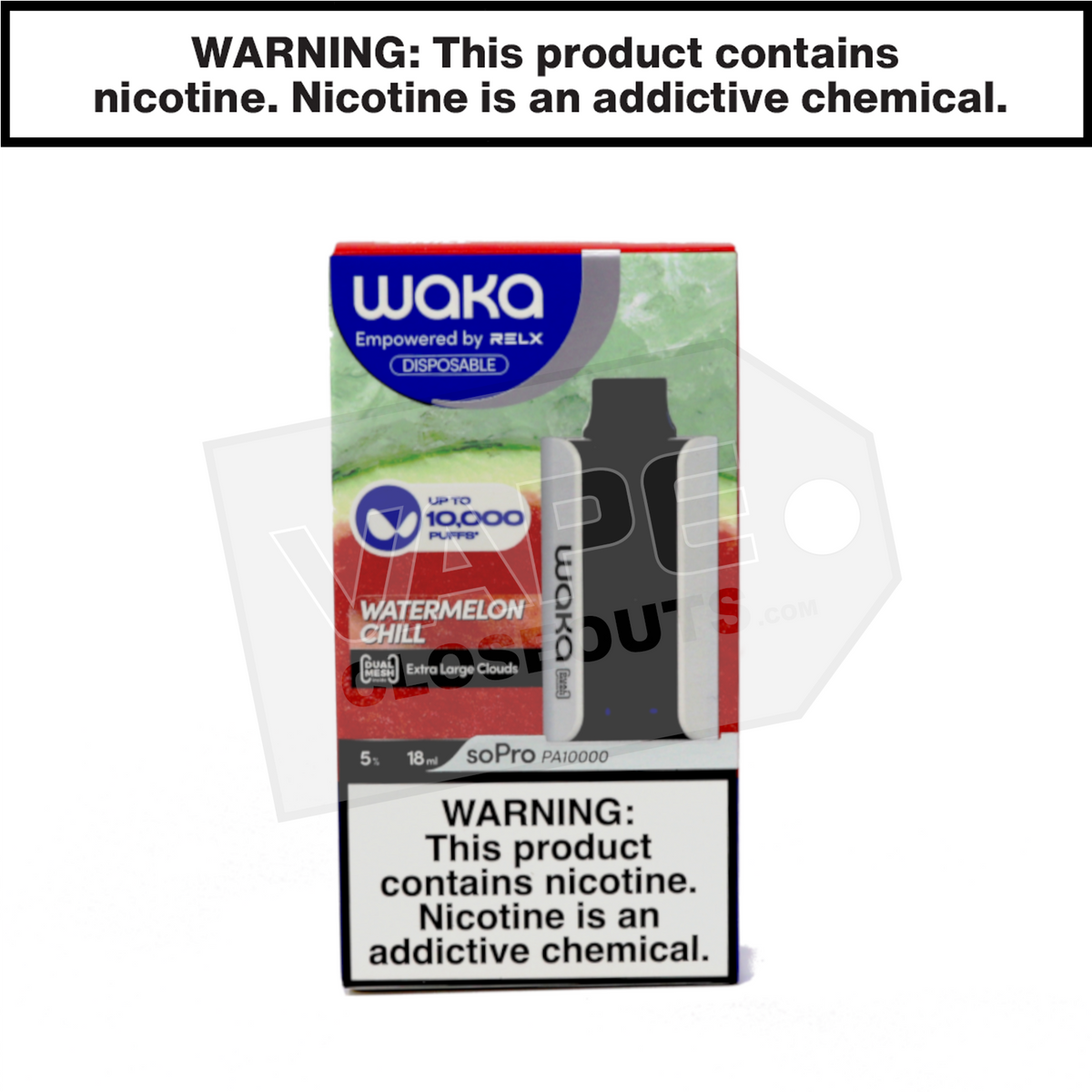 Watermelon Chill WAKA soPro PA10000 Disposable Vape