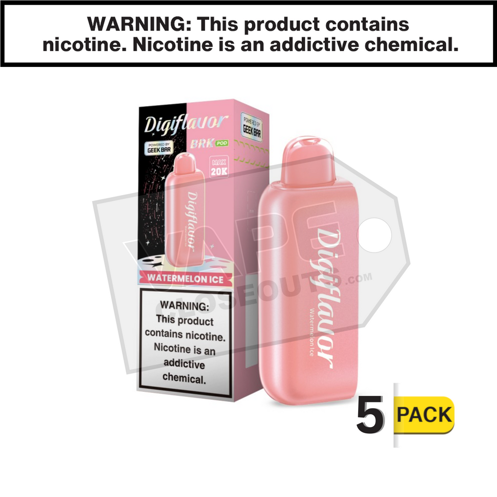Digiflavor Vape Watermelon Ice Watermelon Ice Geek Bar DigiFlavor BRK Pod  20K Disposable Vape — VC Digiflavor BRK