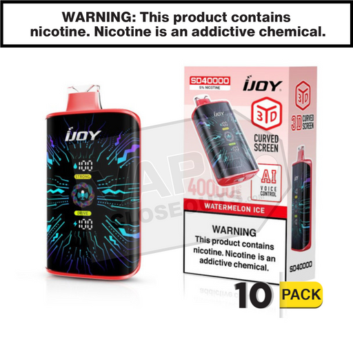 Watermelon Ice iJoy Bar SD40000 Disposable Vape 10 pack