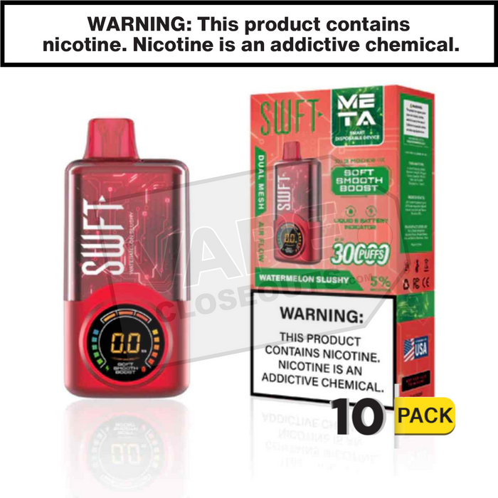 Watermelon Slushy SWFT Meta 30K Disposable Vape Watermelon Slushy SWFT Meta 30K Disposable Vape