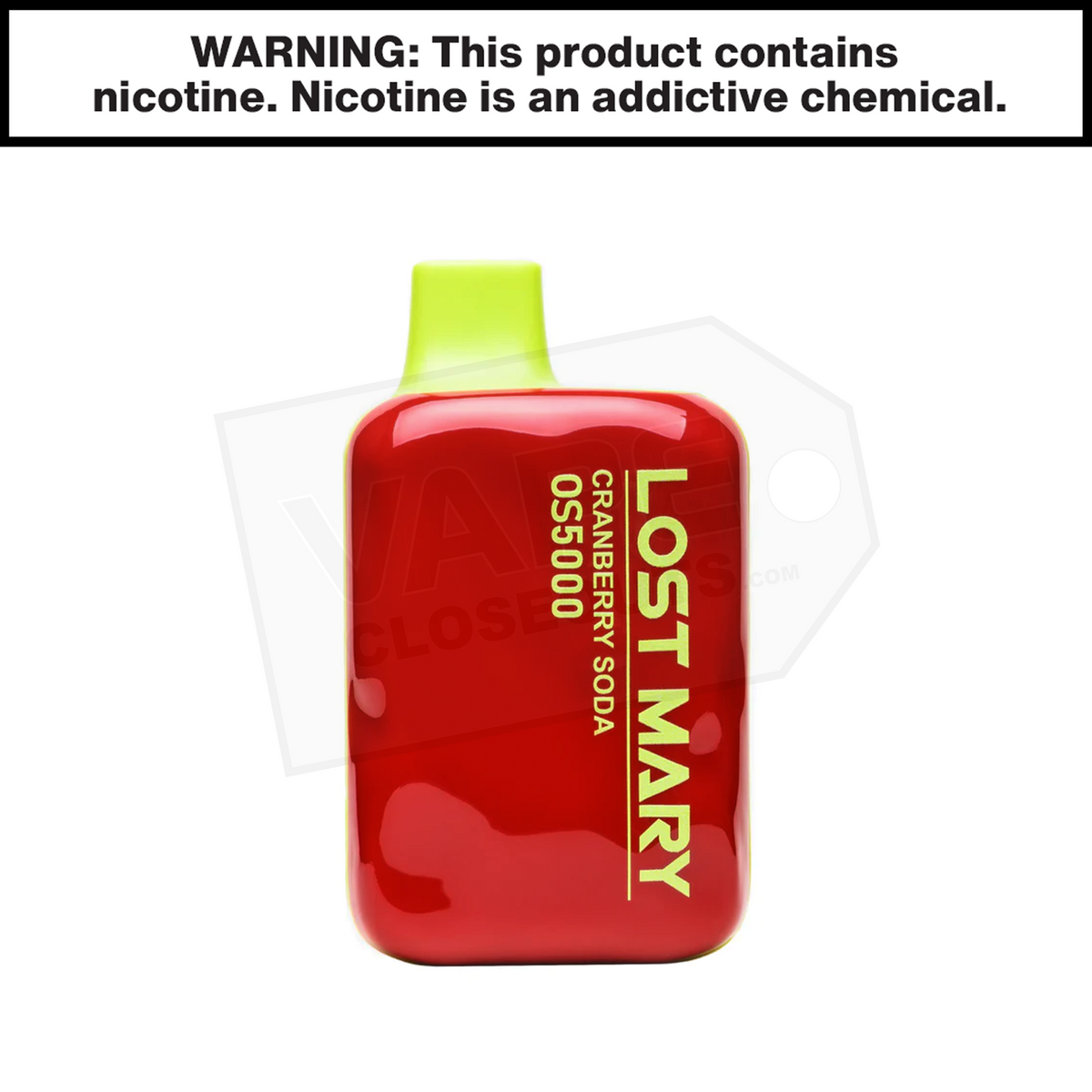 Cranberry Soda Lost Mary OS5000 Disposable Vape VC Cranberry Soda Lost Mary OS5000 Disposable Vape VC