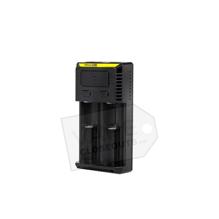 Nitecore I2 IntelliCharger - 2 Bay Battery Charger with LCD Screen - VapeCloseouts.com