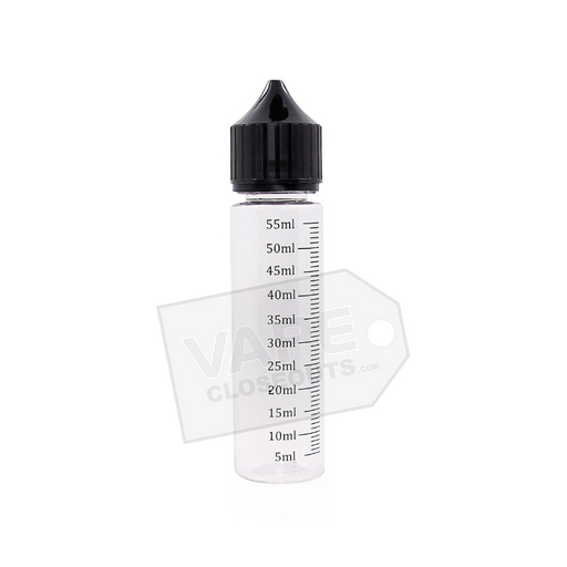 PET Transparent eJuice Bottle with Scale - 60mL