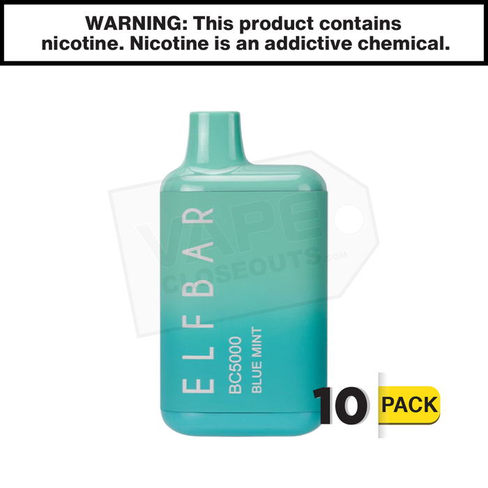 Blue Mint Elf Bar BC 5000 Puff Disposable Vape Blue Mint Elf Bar BC 5000 Puff Disposable Vape