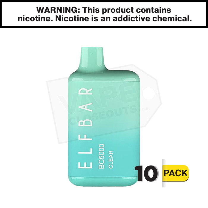 Clear Elf Bar | BC5000 Puff EBDESIGN Disposable Vape Clear Elf Bar | BC5000 Puff EBDESIGN Disposable Vape