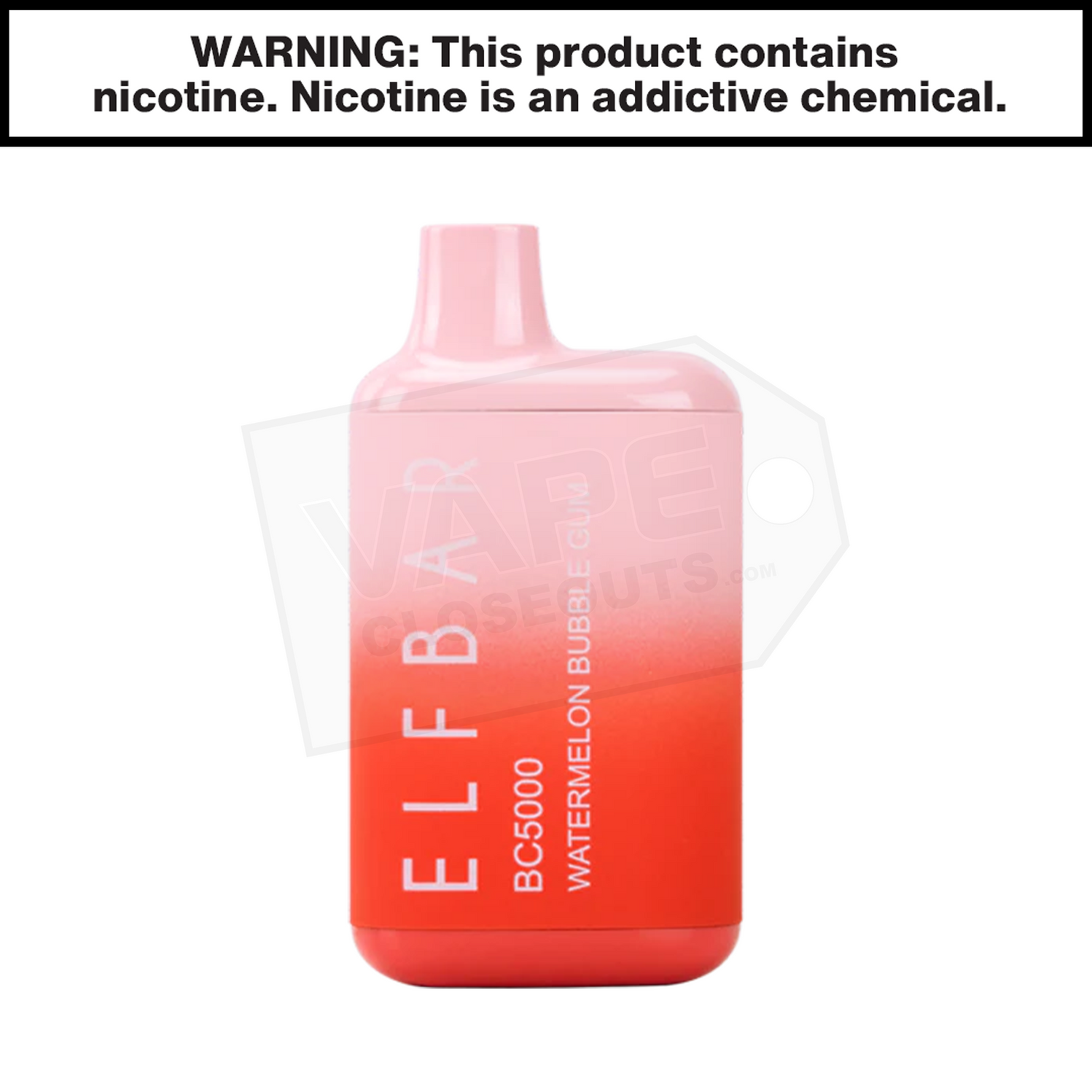 Watermelon Bubblegum Elf Bar BC5000 Puff EBDESIGN Disposable Vape — VC