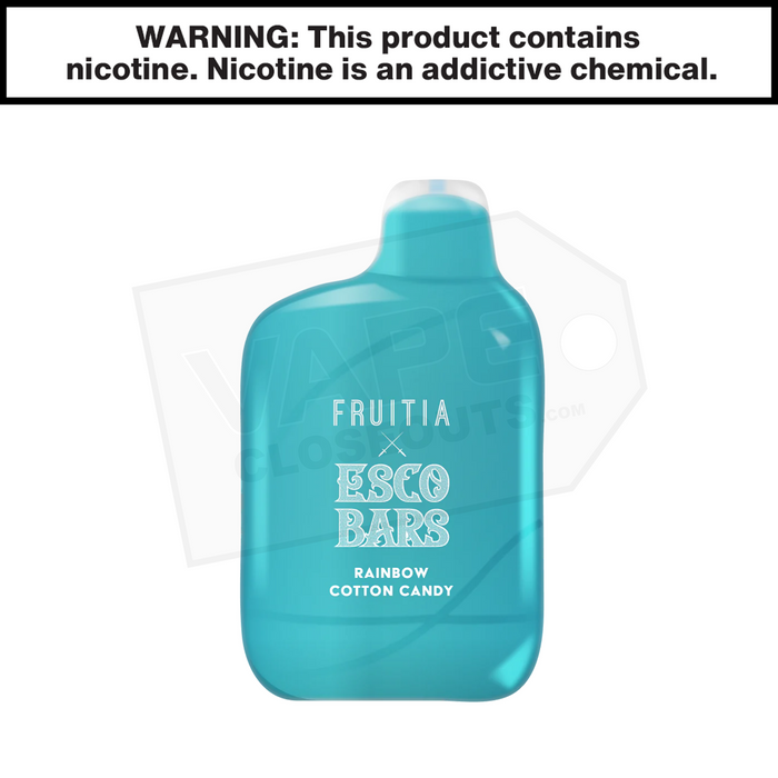 Esco Bars Fruitia | Rainbow Cotton Candy | 6000 Puffs Disposable Rechargeable Vape