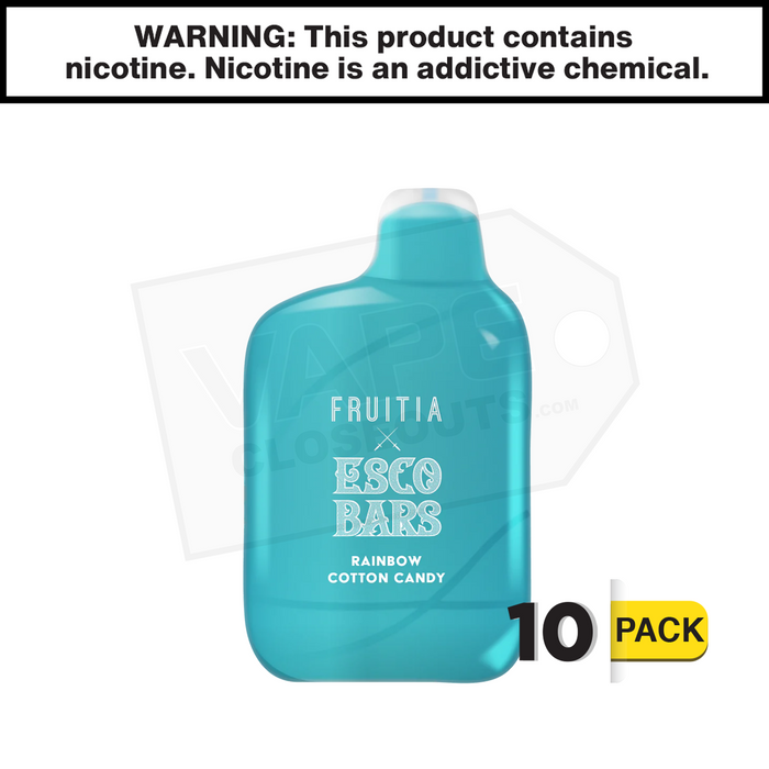 Esco Bars Fruitia | Rainbow Cotton Candy | 6000 Puffs Disposable Vape Esco Bars Fruitia | Rainbow Cotton Candy | 6000 Puffs Disposable Vape