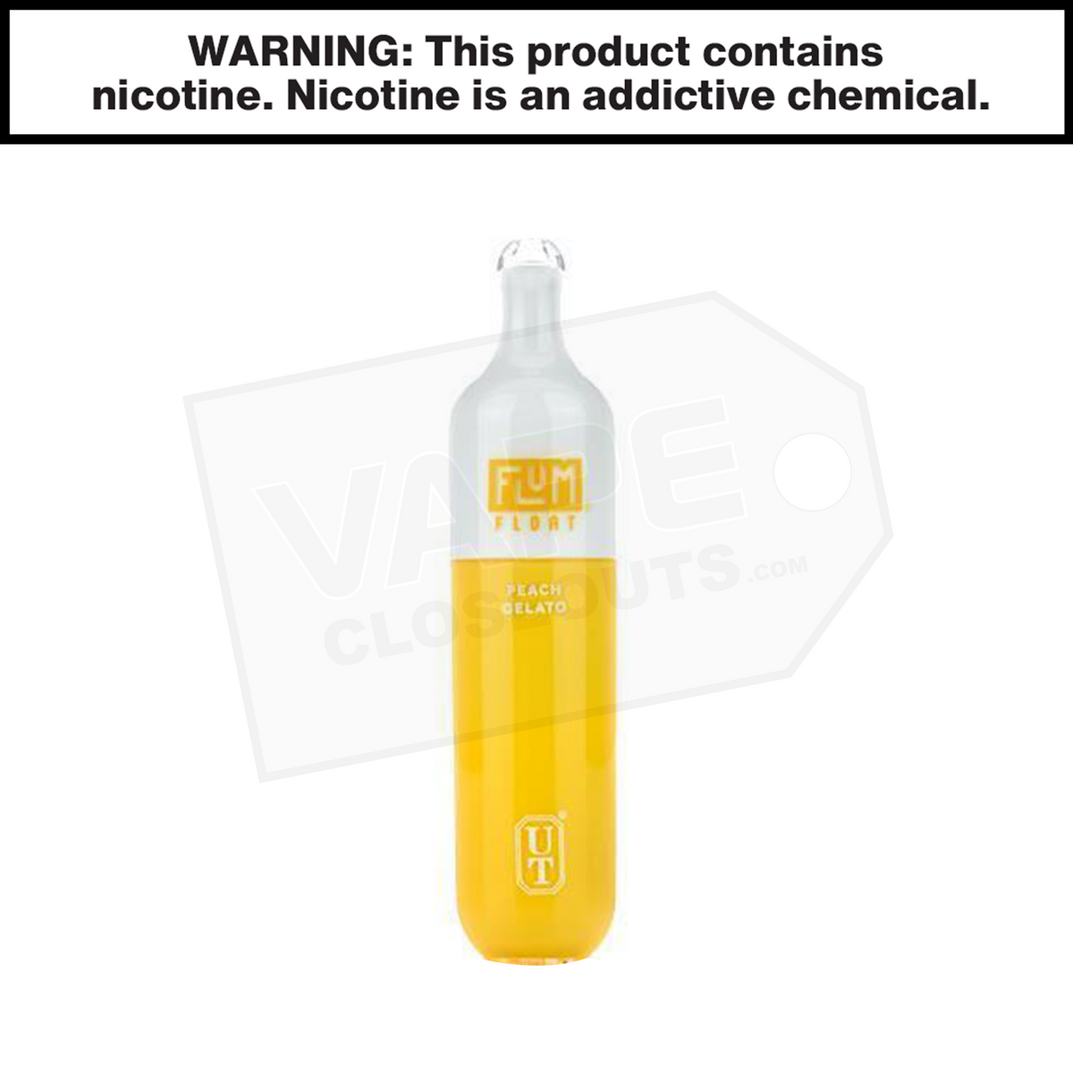 Flum Float | Peach Gelato | 3000 Puffs Disposable Vape