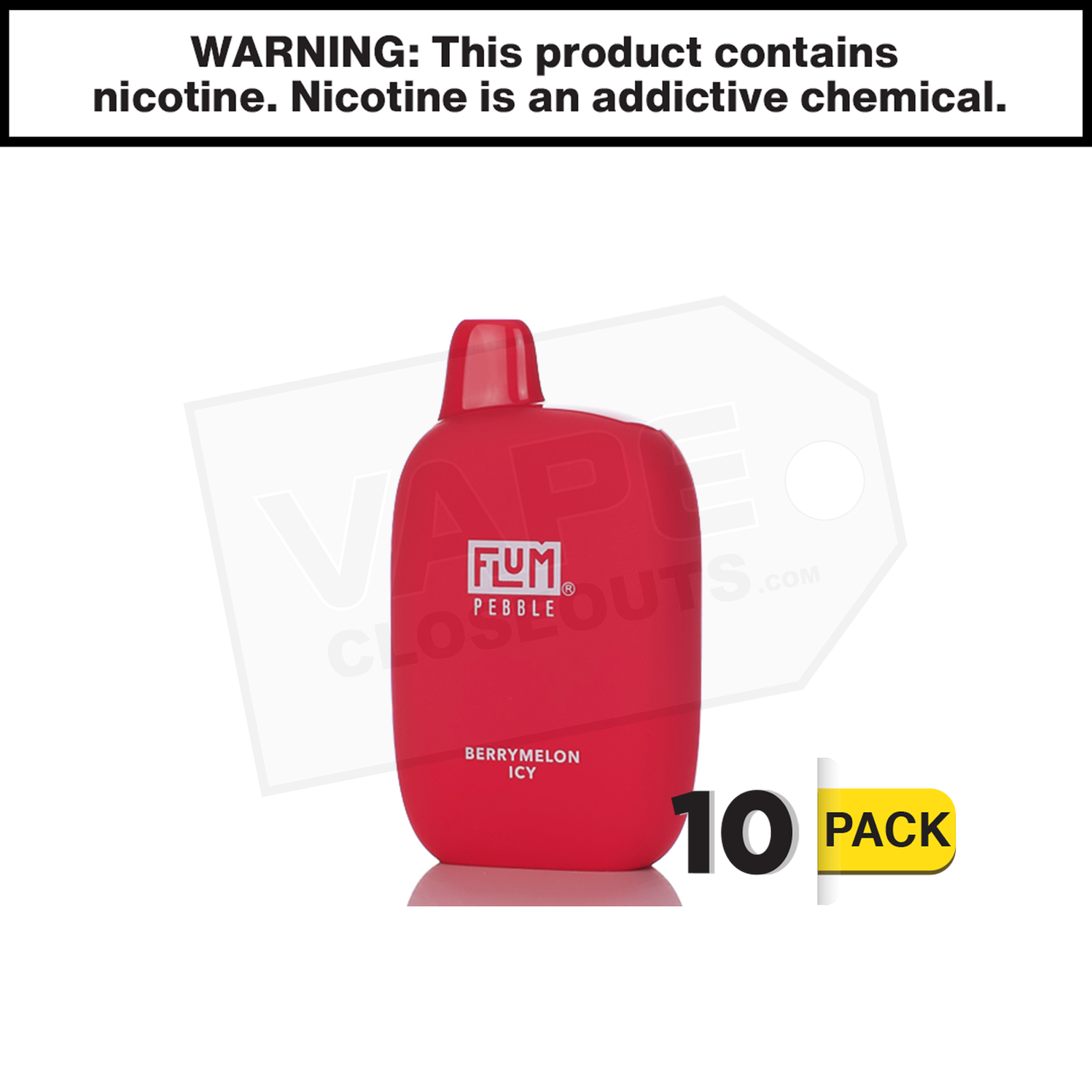 Flum Pebble Berrymelon Icy 6000 Puff Disposable Rechargeable Vape — VC