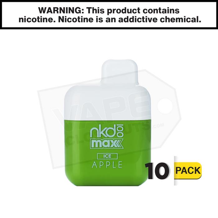 Naked 100 Max | Apple Ice | 4500 Puff Disposable Rechargeable Vape