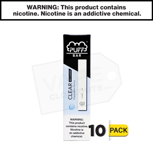 Puff Bar 5% Disposable Device Clear
