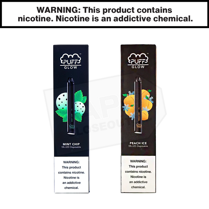 Puff Glow Disposable E-Cigs 5% (10-Pack promo offer)